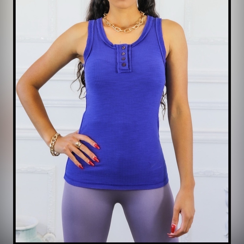SurelyMine Fit Stylish Ribbed Tops - Picture 2 of 3